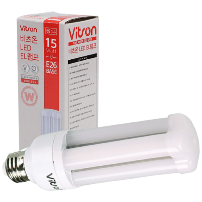 비츠온 LED 콘램프 불투명 15W E26 콘벌브, 20개, 전구색