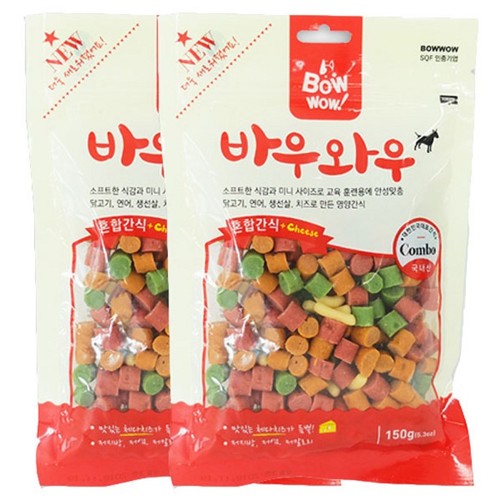 바우와우 혼합 간식 150g  2개묶음