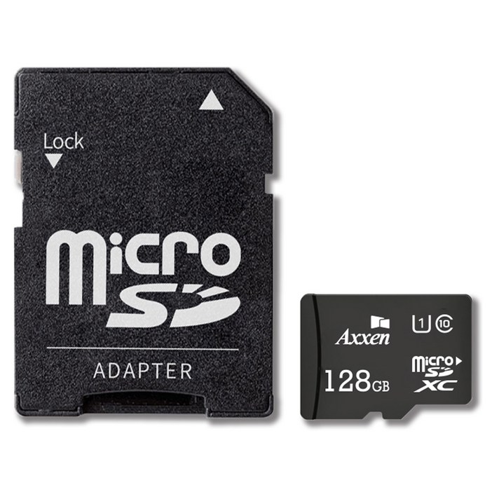 액센 프리미엄 마이크로 SD카드  어댑터 세트 MSD22, 128GB, 1개