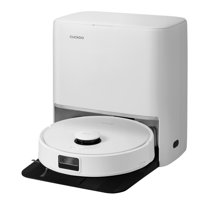쿠쿠 파워클론 AI 올인원 스테이션 고온세척 로봇청소기 CRVC-BNLAC0520W, CRVC-BNLAC0520W, 화이트