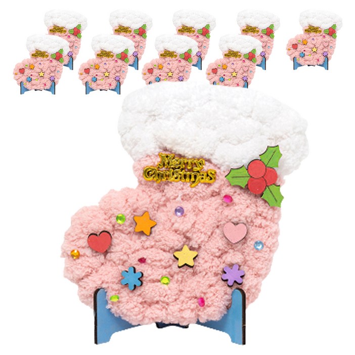 민화샵 크리스마스 털실액자 만들기 세트 UDPFB069, 양말(UDPFB0696), 10세트