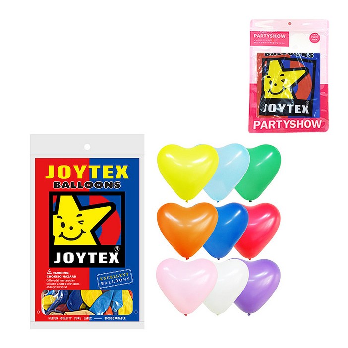 조이텍스 파티쇼 수입 하트 풍선 스탠다드 30cm 100p