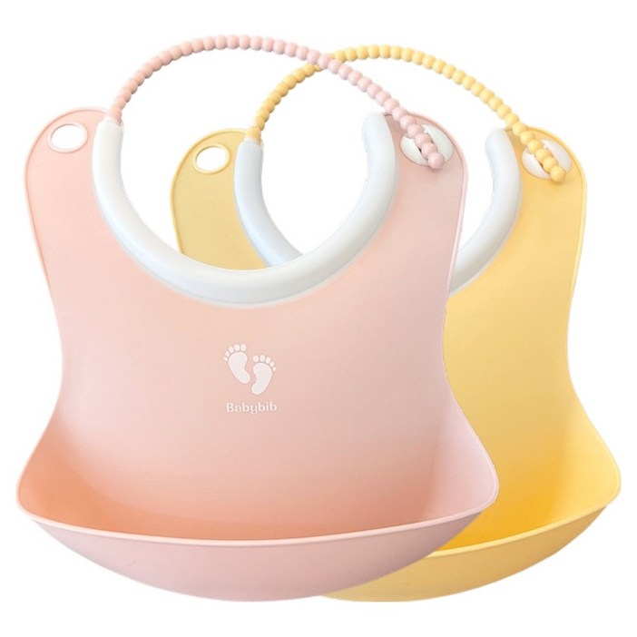 톨스토이 유아용 미니 빕 턱받이 2종 세트