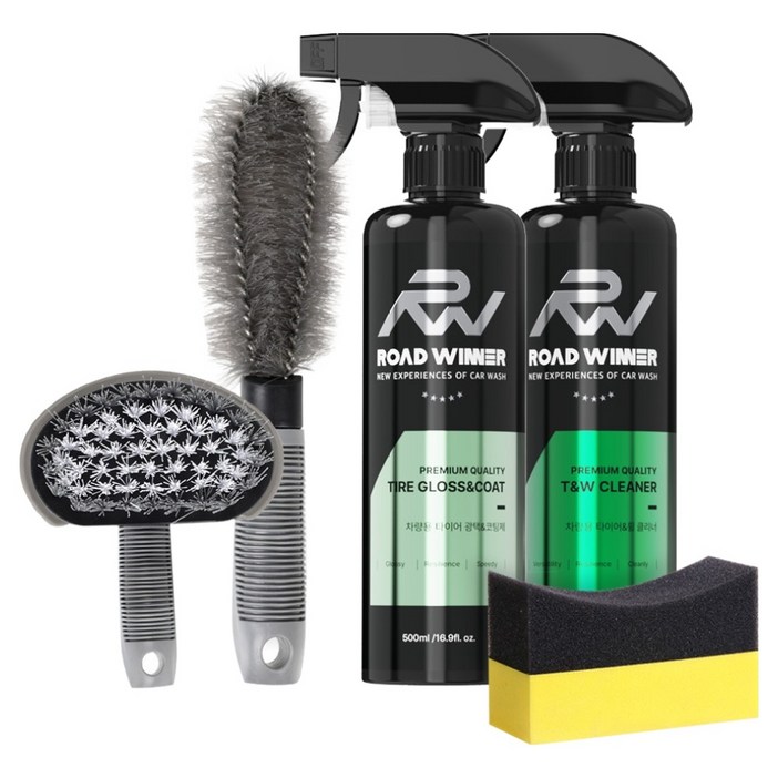 로드위너 휠 타이어 클리너 올인원 4종 세트, 1세트