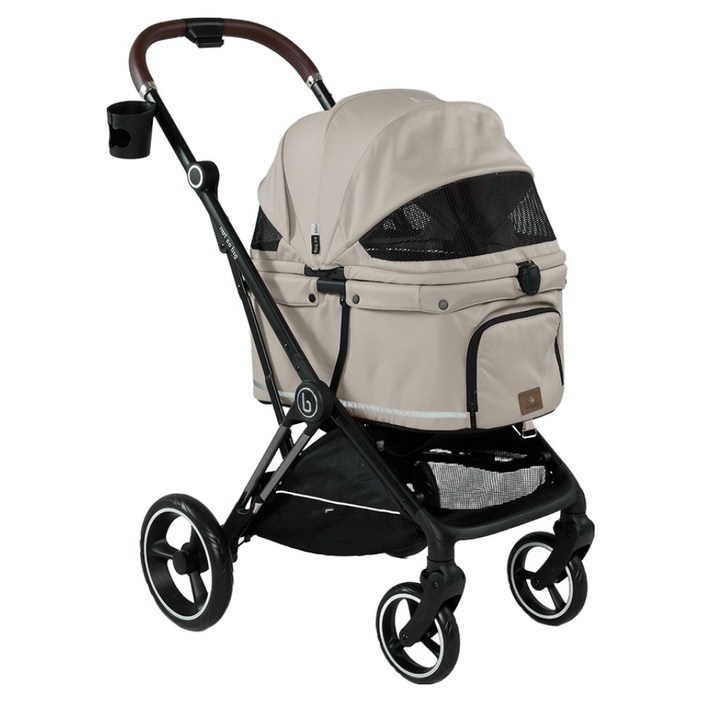 낫쏘빅 네로맥스3 반려동물 일체형 오토폴딩 유모차, 던베이지, 1개