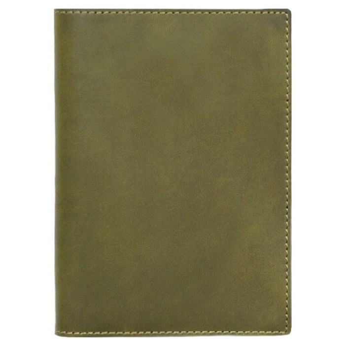 문구담 가죽 회사 업무용 만년 다이어리, 그린 무지, 1개