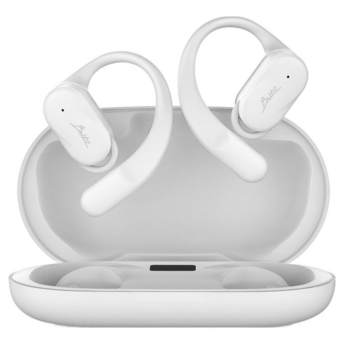 브리츠 슬림핏 오픈형 V5.4 블루투스 이어폰, BZ-HJ10, 화이트