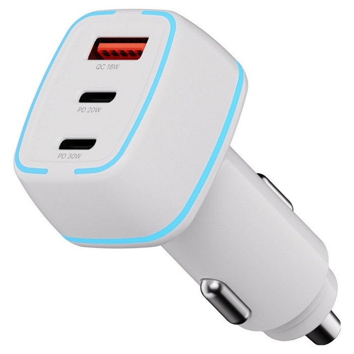 뉴클 PD 50W 3포트 차량용 시거잭 C타입 USB타입 고속 충전기