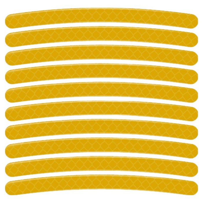 스코라 야간 시인성 휠 반사 스티커 옐로우 7mm x 9cm 40p