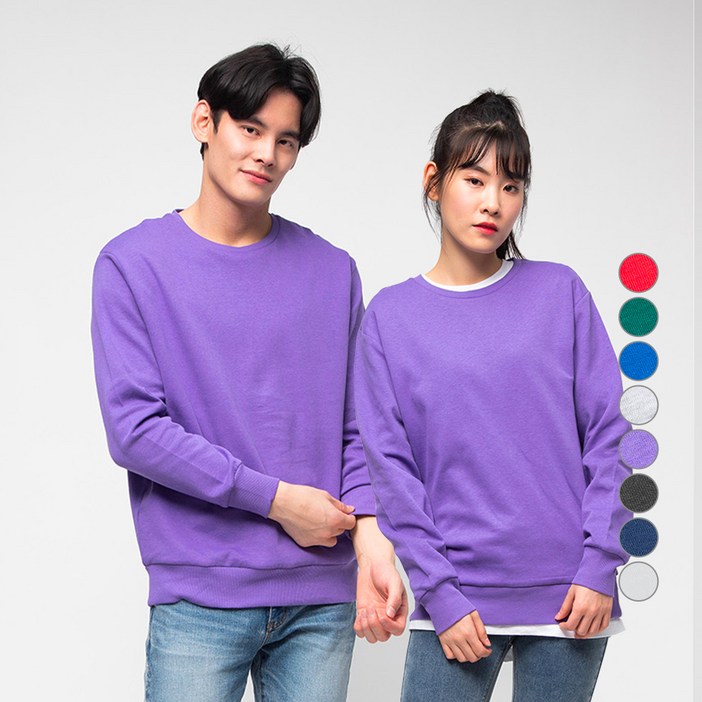 캐럿 남녀공용 특양면 맨투맨 8컬러