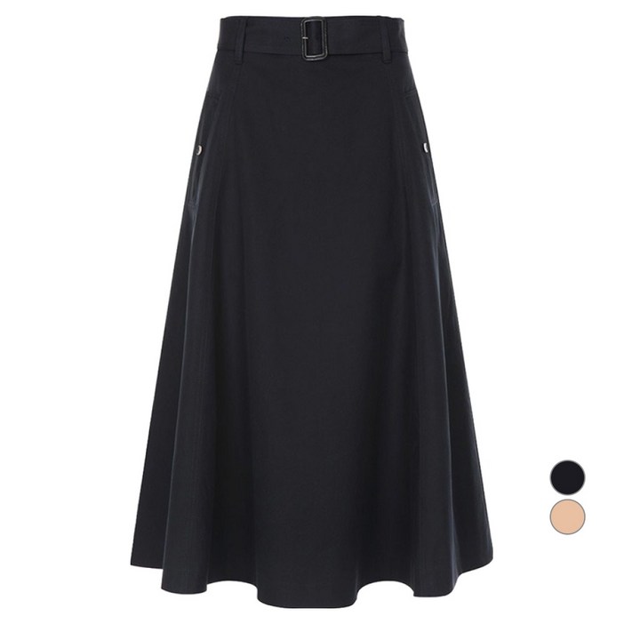 올리브데올리브 여성용 벨티드플레어 스커트