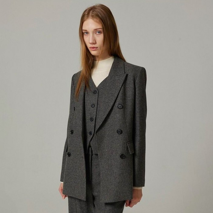 나이스클랍 여성용 더블 여밈 자켓 N234MWJA63