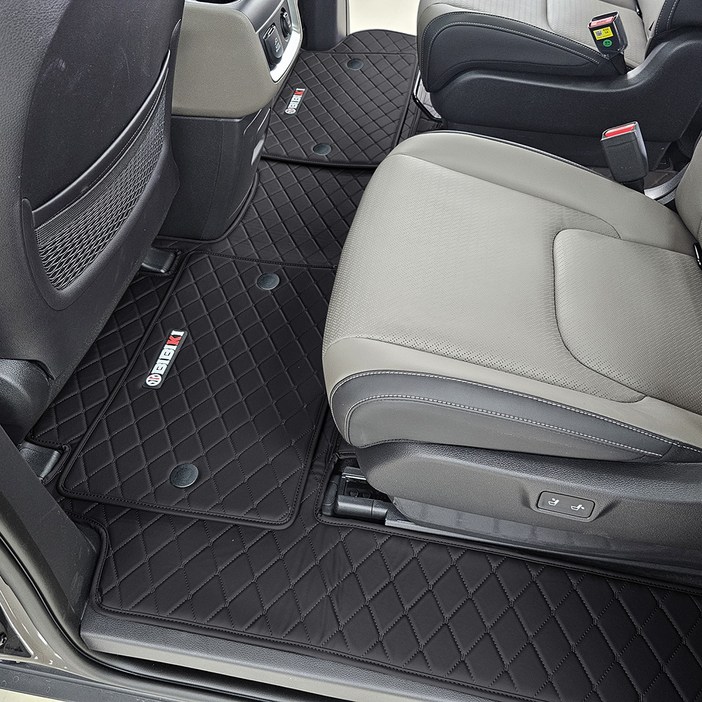 비비키 차량용 모노륨 5D입체매트 풀세트, 기아 카니발 4세대 가솔린/디젤 7인승 2020년 7월~2023년, 블랙