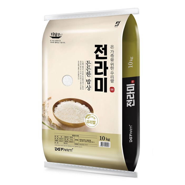 더담은 2024년산 햅쌀 든든한 밥상 전라미, 10kg, 1개
