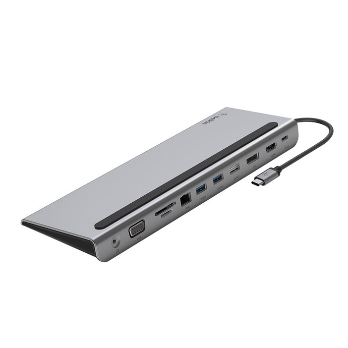 벨킨 USB C타입 11 in 1 멀티 포트 허브 독 100W INC004bt, 그레이 벨킨 USB C타입 11 in 1 멀티 포트 허브 독 100W INC004bt, 그레이