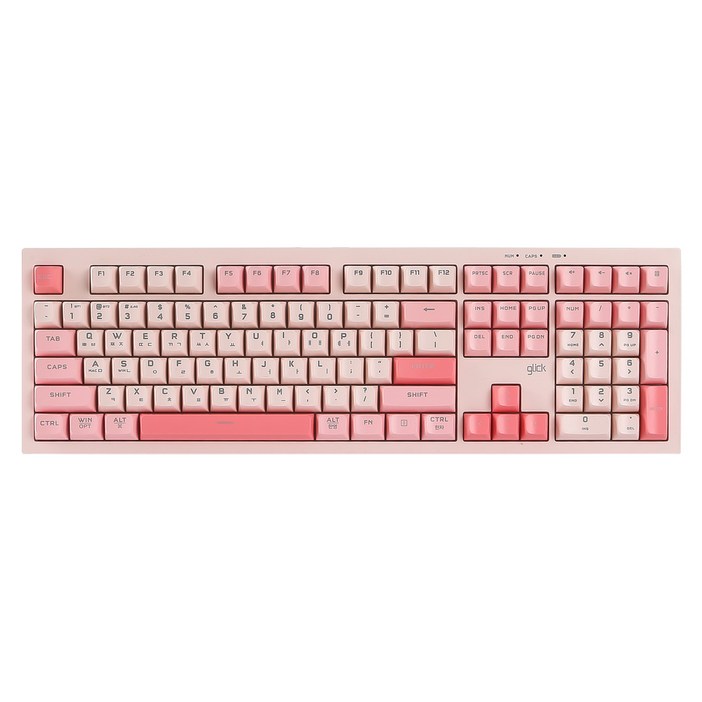 지클릭커 오피스프로 사일런스 M RGB 무소음 유무선 블루투스 108키 키보드, Pink RC1, WK50, 제조사축 지클릭커 오피스프로 사일런스 M RGB 무소음 유무선 블루투스 108키 키보드, Pink RC1, WK50, 제조사축