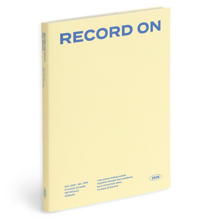 아이코닉 2026 레코드온 다이어리 플랜위클리 플래너 스케줄러