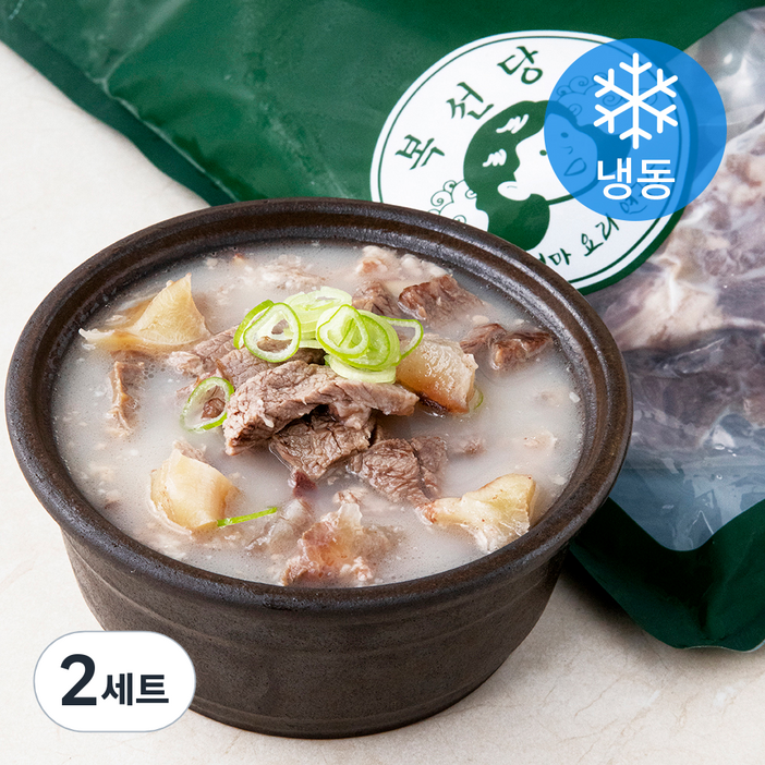 복선당 규스지 사골 도가니탕 2인분 1160g  소스 20g x 2p 세트 냉동, 1.2kg, 2세트