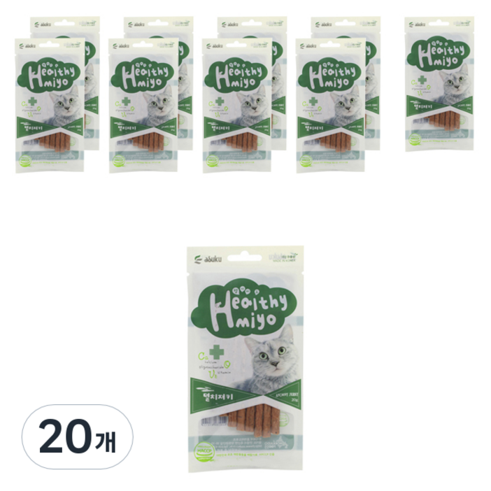 아스쿠 헬시묘 져키 20g, 멸치, 20개