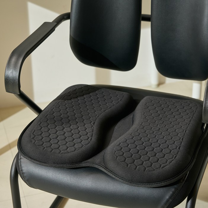 듀오백 듀얼젤 집중 쿨링 쿠션 기능성방석, 블랙