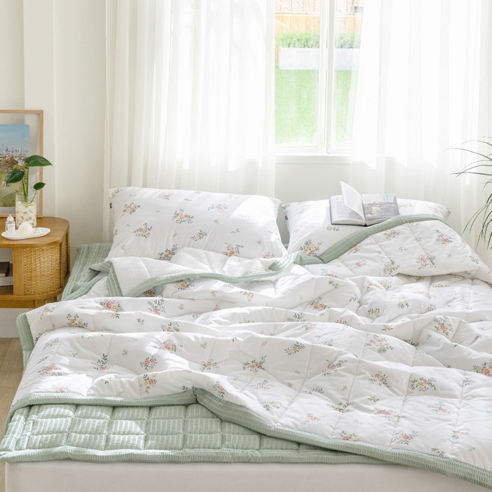 파르페by알레르망 국내 제조 엘린 여름 차렵이불  패드 세트