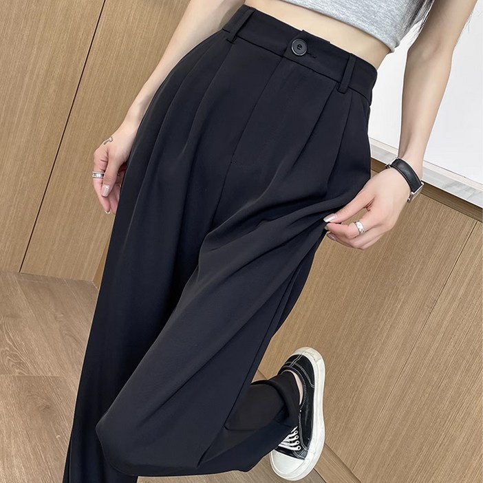 페이퍼먼츠 여성용 에일로바 투핀턱 와이드 밴딩 슬랙스 11055