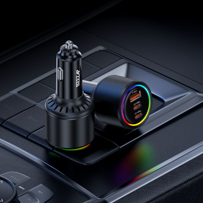 비잽 175W 3포트 차량용 초고속 충전기  100W 케이블 세트, 3구