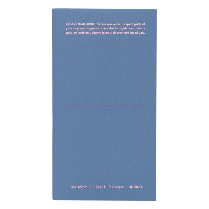 인디고 만년형 기본 6개월 위클리 핸디 다이어리