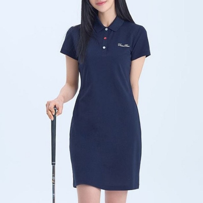 와이스토리 여성 여름 골프웨어 반팔 원피스