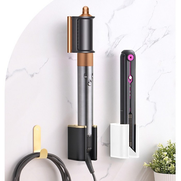 인무드 다이슨 드라이기 무타공 거치대 에어랩 벽부착 멀티 수납 홀더 헤어기기 코드 전선정리 랙 호텔 욕실 인테리어