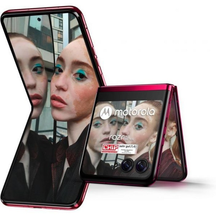 모토로라 스마트폰 핸드폰 레이저 40 울트라 5G 256GB 스토리지 8GB RAM - 6.9 /3.6 FHD 디스플레이 듀얼 SIM 나노 eSIM 잠금 해제된 안드로이드 13