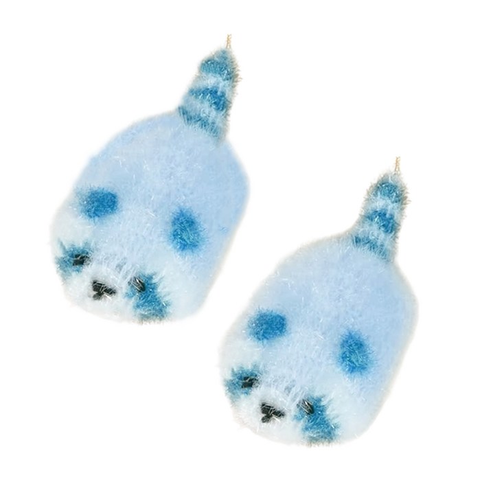 허니잼 귀여운 아크릴 라쿤 수세미 2P세트 설거지 답례품