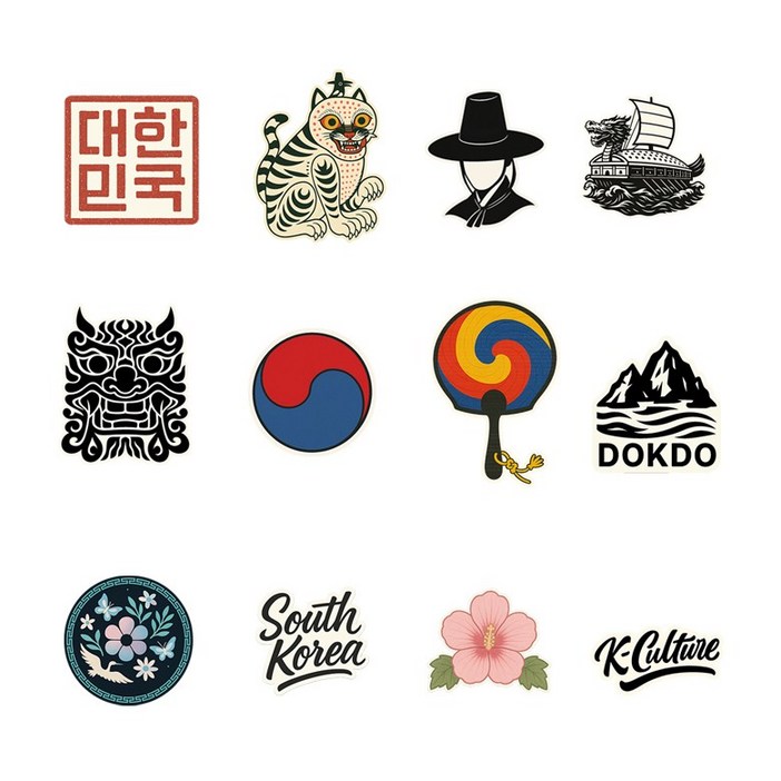 대한민국 감성 빅사이즈 캐리어 스티커 12종