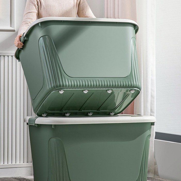 잡동산 대형 리빙박스 다용도실 초대형 특대형 수납함 옷 정리 이불 대용량 옷장수납함, 코랄레드, 1개