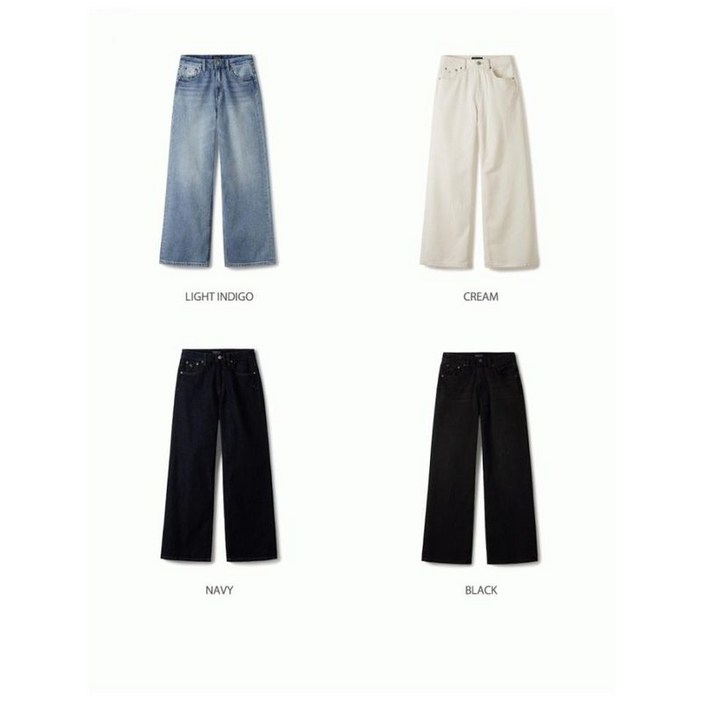 후아유 여성용 와이드 데님 청바지 Wide Denim F WHTJE4911F