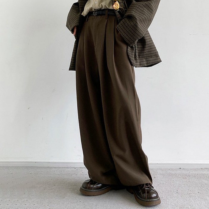 스몰더 남자 밴딩 핀턱 와이드 슬랙스 1560