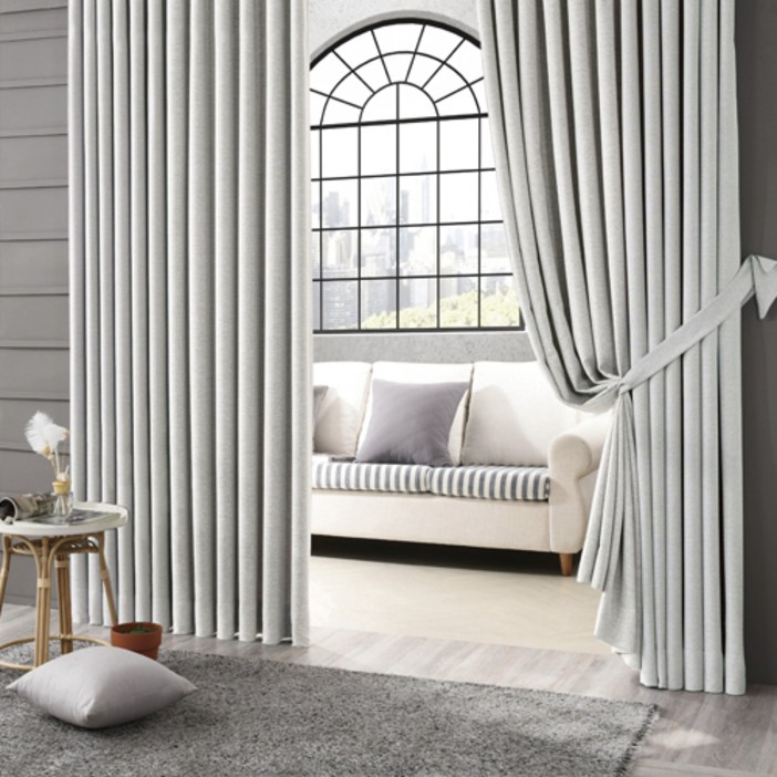 [빠른배송] 시우데코 이음선 없는 100% 빛차단 에덴 암막커튼-핀형 2p