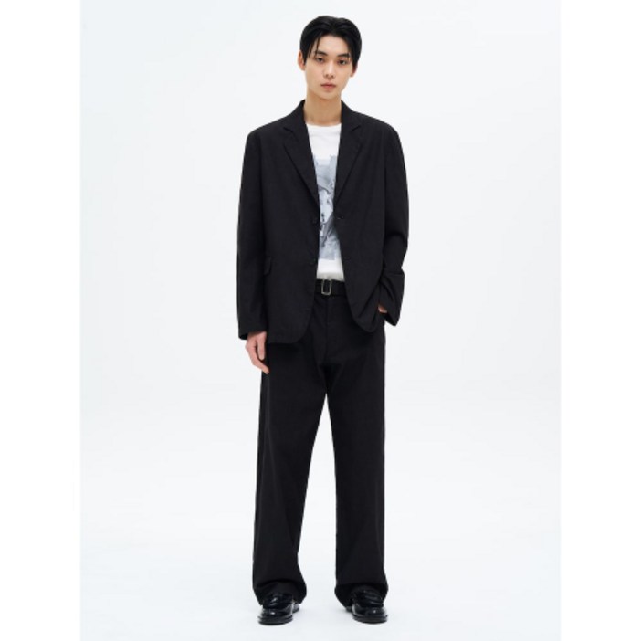 에잇세컨즈 8SECONDS 데님라이크 와이드핏 셋업 팬츠 블랙 215321DY35 124442