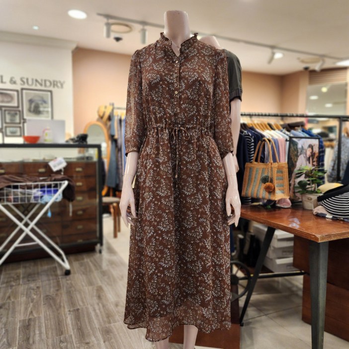 BCBG 올앤선드리 페이즐리 OP 원피스 A4F7O671 74 BROWN