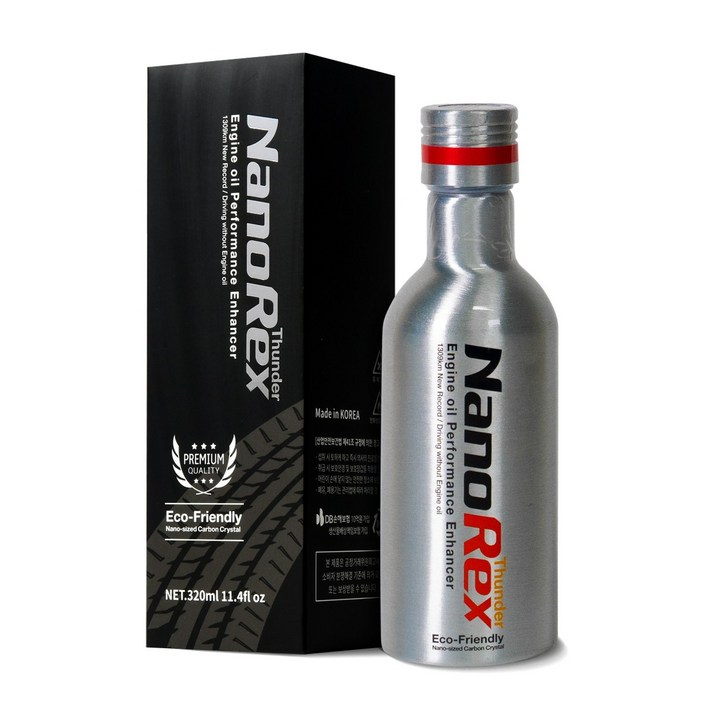 나노렉스 썬더 프리미엄 엔진오일첨가제 엔진코팅제 320ml 엔진오일8L 이하, 1개, 공용