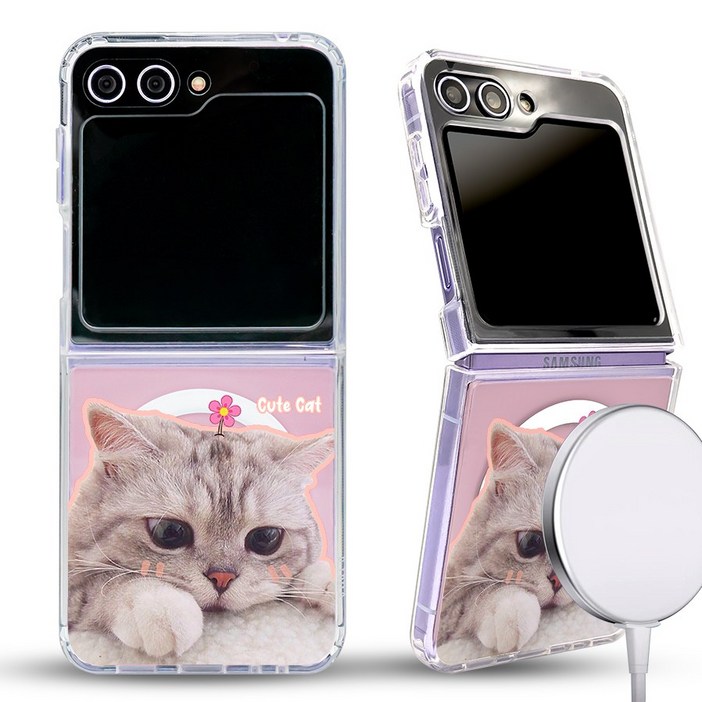 셀론스타 CX25 귀여운 고양이 케이스 맥세이프 마그네틱 아이폰 갤럭시 플립 방탄 케이스