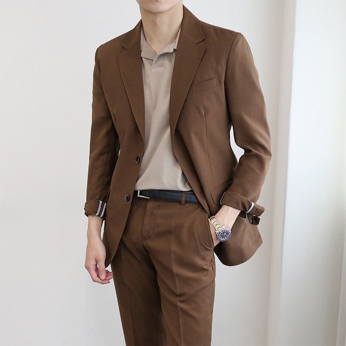 링클프리 린넨 남자 정장 여름 출근 슬림핏 쿨원단