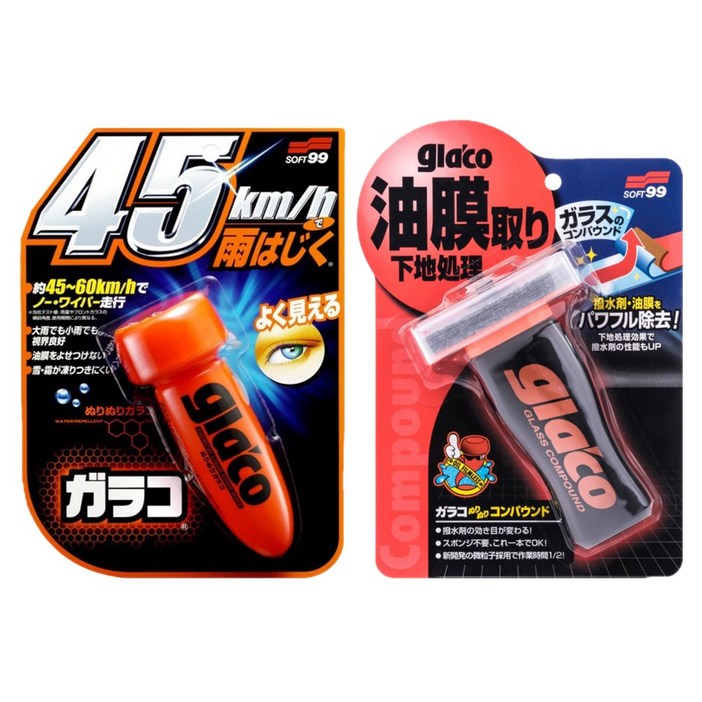글라코 유막제거제 G47 100ml + 발수코팅제 G4X 75ml 세트