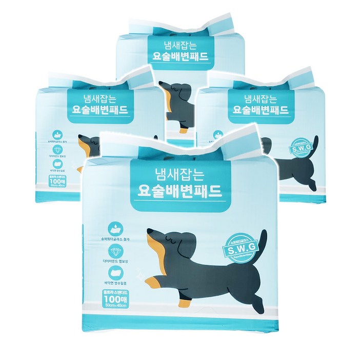 최신상 페츠모아 냄새잡는 요술 배변패드 울트라 표준형 400매 100매 x 4팩