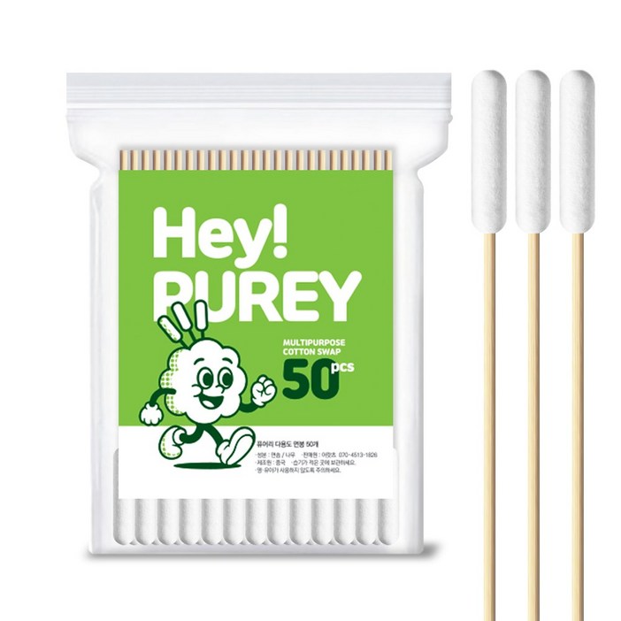 퓨어리 왕면봉 다용도 15cm 6인치, 1개, 50개포장