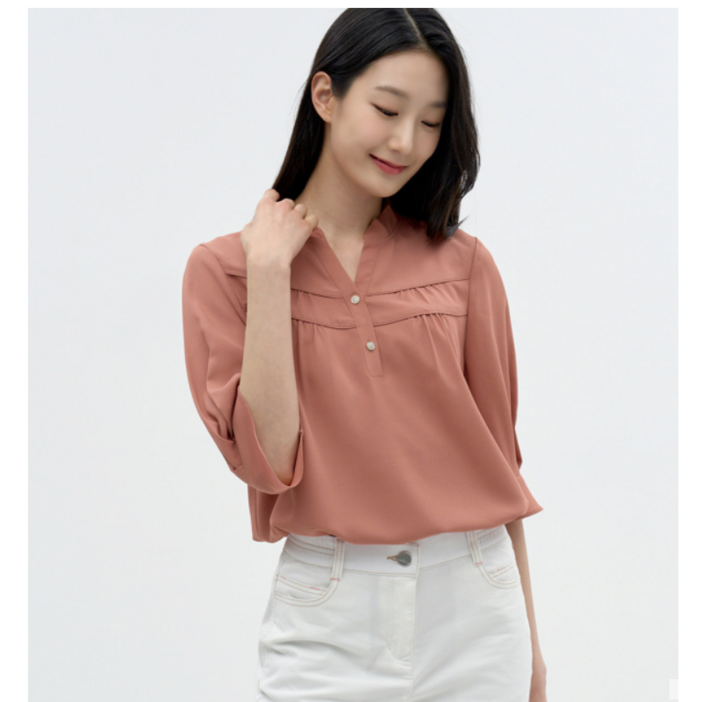 [지센창원]여성 링클카라 셔츠 2색 LFWSN410