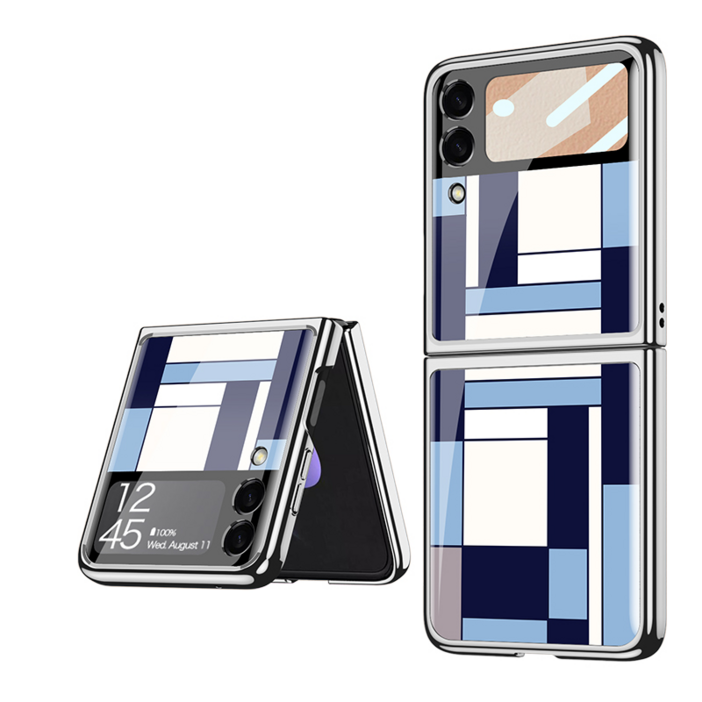 갤럭시 Z플립3 케이스 스트랩 대리석 슬림 하드 명품 강화유리 지플립3 케이스