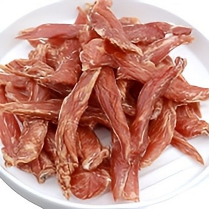 국내산 강아지 수제 간식 닭가슴살 100g ~ 750g 대용량 반려동물 치석제거 육포 개맛도리, 100g, 3개