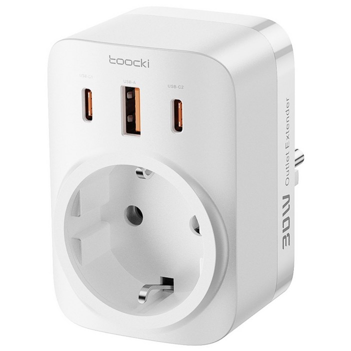 Toocki 툭키 Gan 접지 멀티 콘센트 3포트 PD 30w 고속충전 멀티탭
