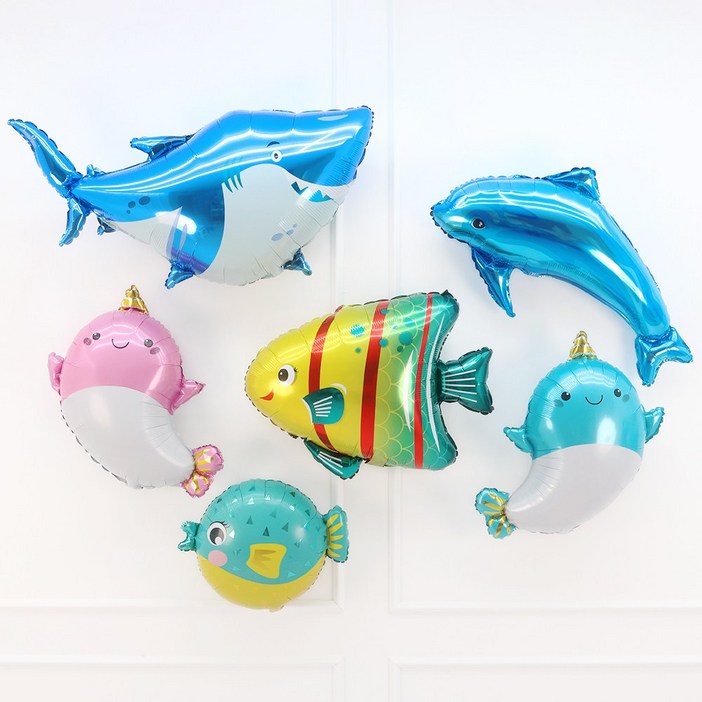 파티짱 파티 풍선 세트 바다 여름 채소 야채 농장, 1세트, 여름물고기